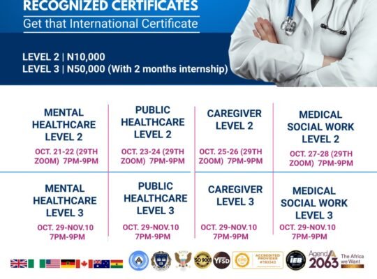 Medical healthcare, Social Healthcare, Public Healthcare and Caregivers Courses