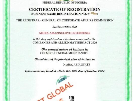 Corporate Affairs Commission (CAC) registration and training